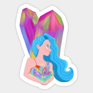 Crystal Girl Sticker